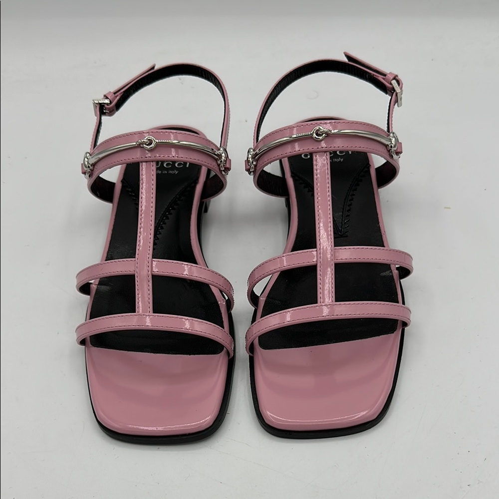 Gucci Divine Cage Horsebit Leather Sandals Dolly Pink Size 35 EU / 5 US NWOB - Picture 2 of 10